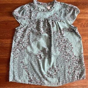 Joie blouse top Spring Aqua feminine L chiffon cap sleeves